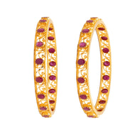 Red Radiance Gold Bangle