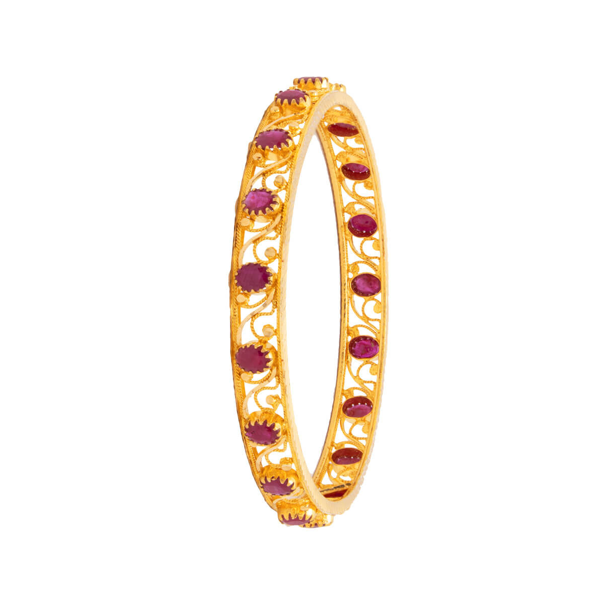 Red Radiance Gold Bangle
