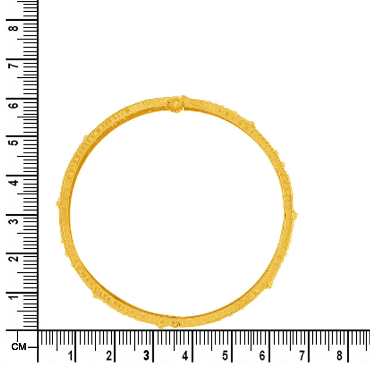 Gold Bangle with Exquisite Artistry
