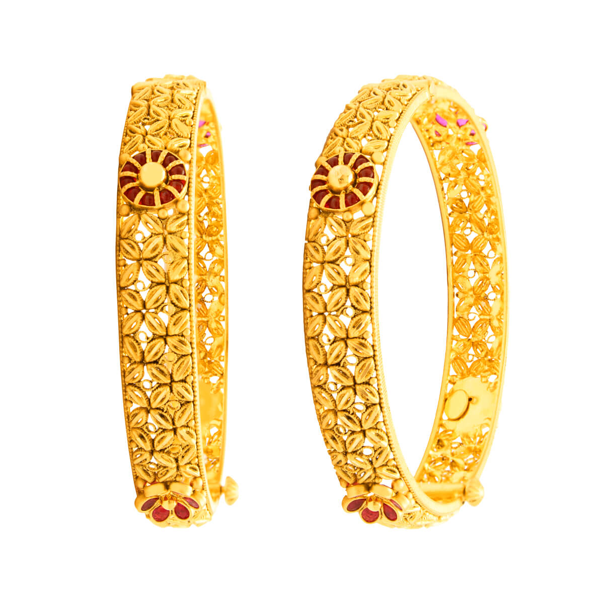 Majestic Bloom Gold Bangle