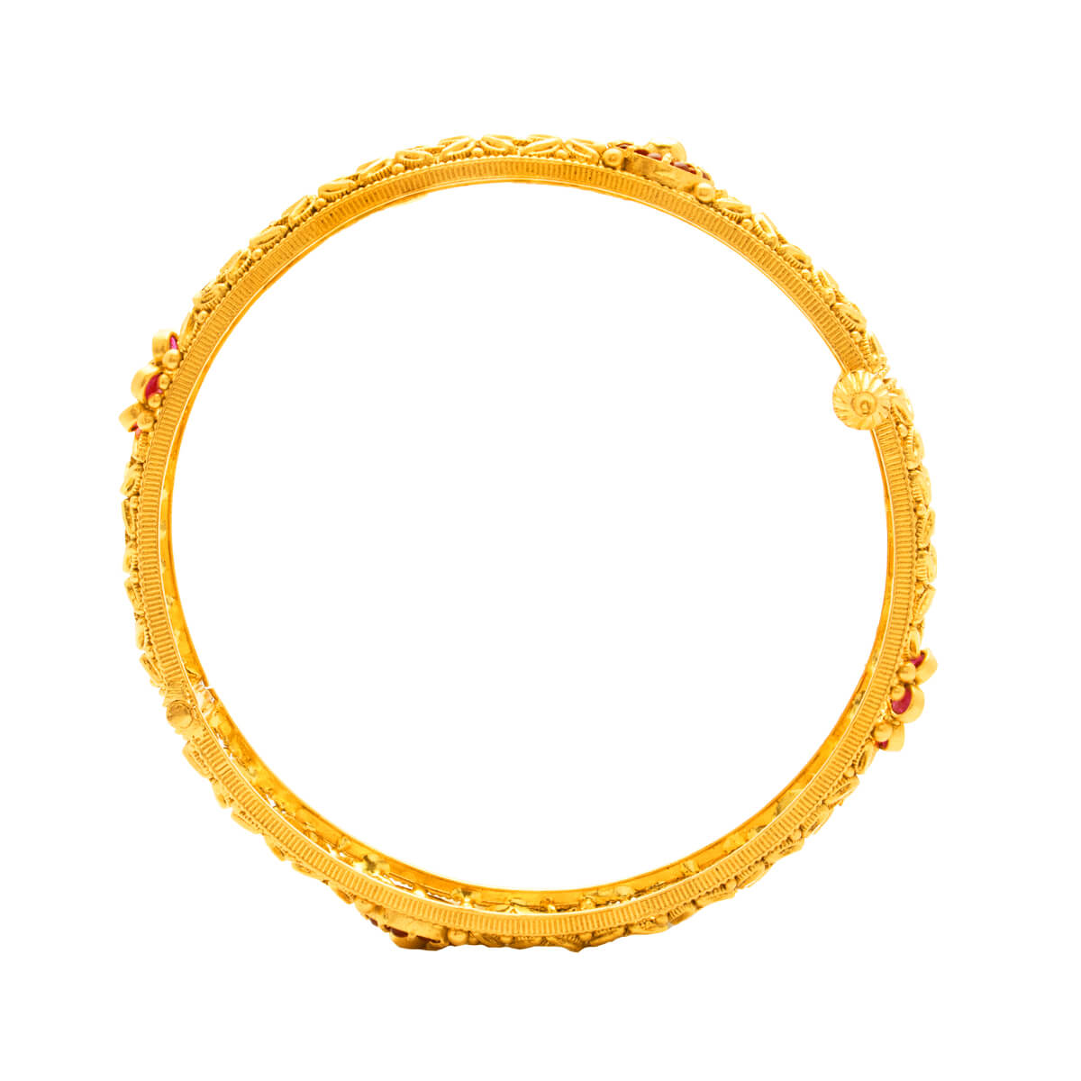Majestic Bloom Gold Bangle