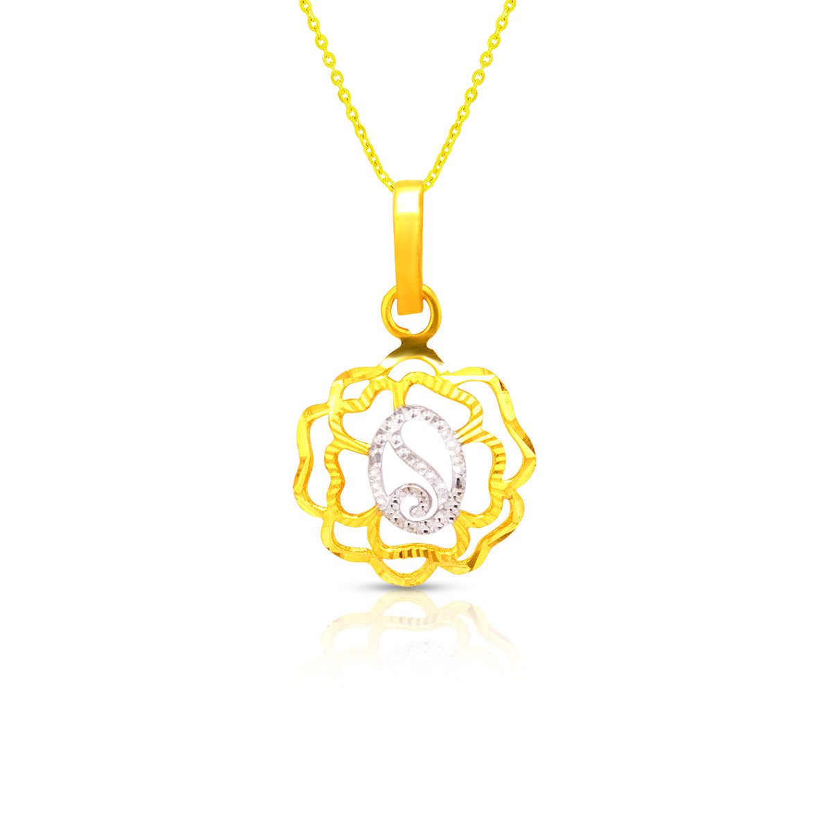 Blooming Grace Gold Pendant 22K
