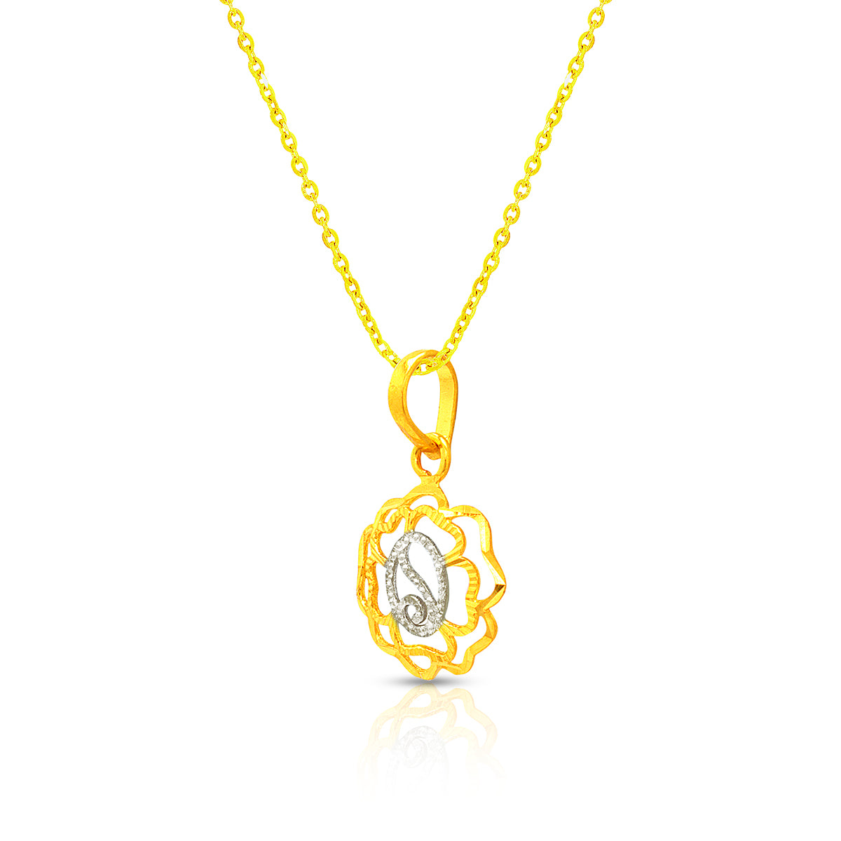 Blooming Grace Gold Pendant 22K