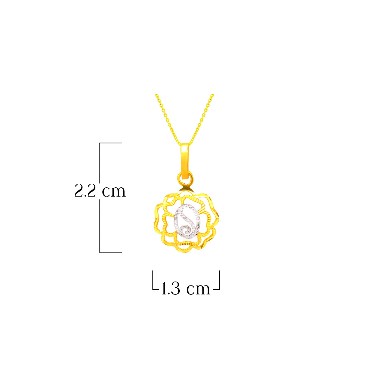 Blooming Grace Gold Pendant 22K