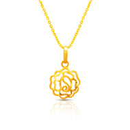 Serene Blossom Gold Pendant 22K