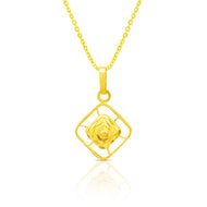 Radiant Bloom Gold Pendant 22K
