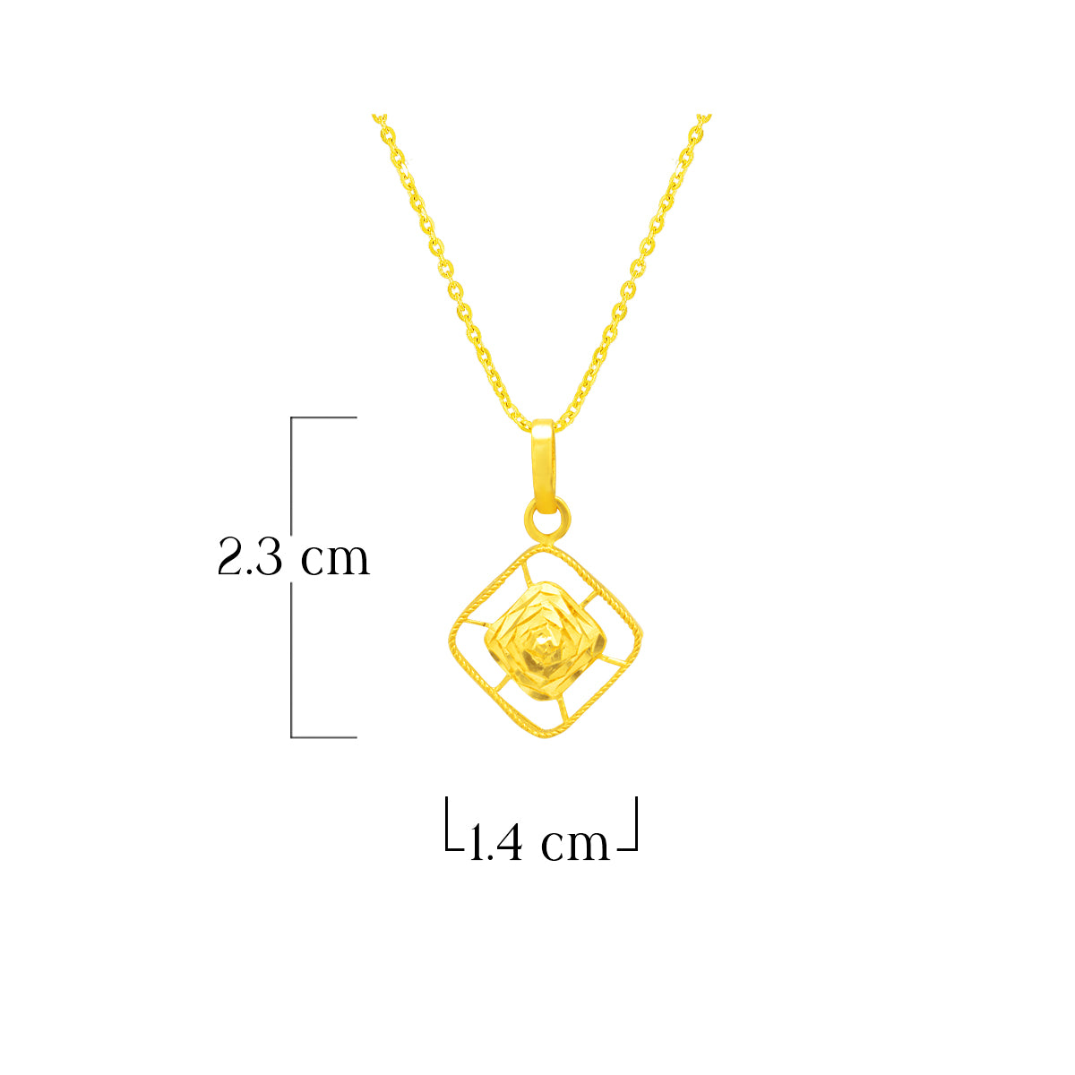 Radiant Bloom Gold Pendant 22K