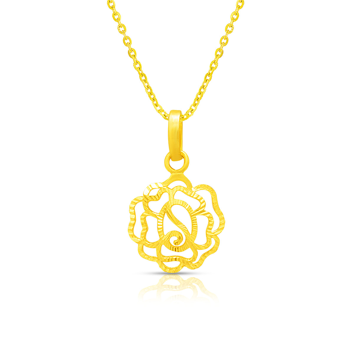 Soft Blossom Gold Pendant 22K