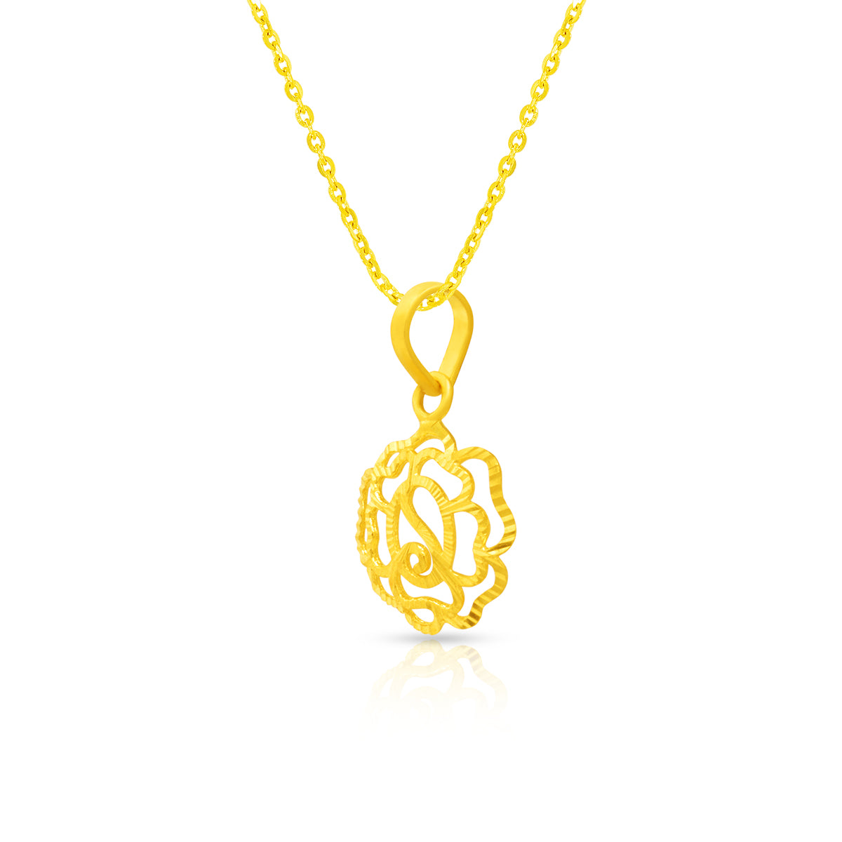 Soft Blossom Gold Pendant 22K