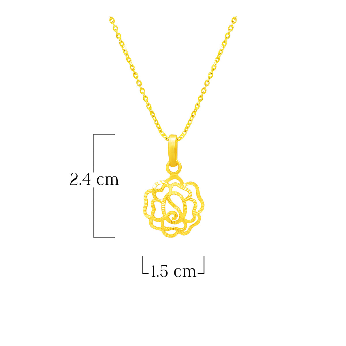 Soft Blossom Gold Pendant 22K