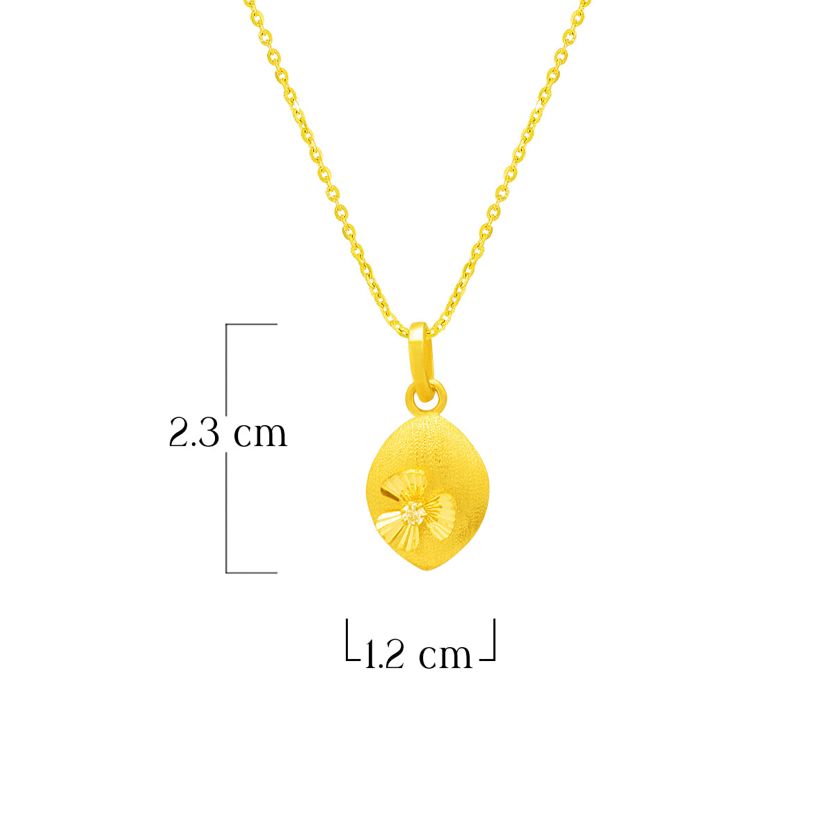 Floral Whisper Gold Pendant 22K