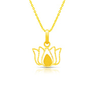 Lotus Elegance Gold Pendant 22K