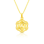 Petal Glow Gold Pendant 22K