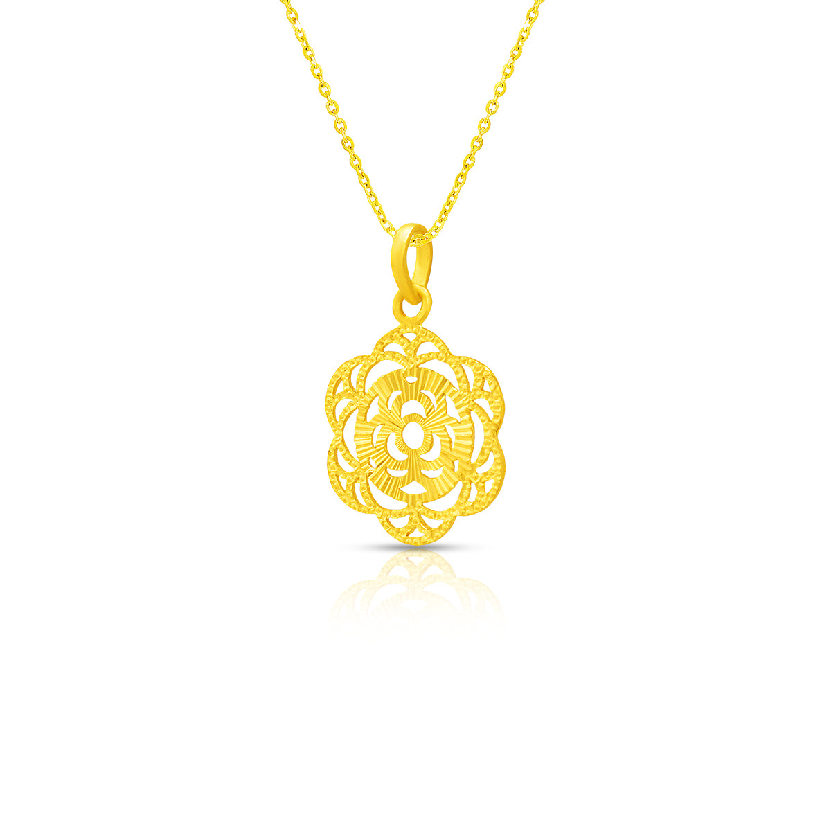 Petal Glow Gold Pendant 22K
