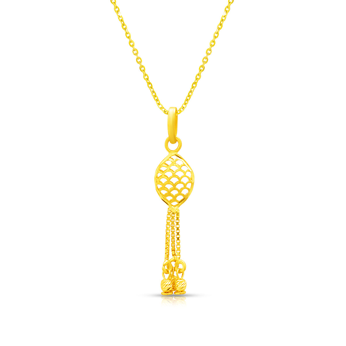 Magnetic Mesh Gold Pendant 22K