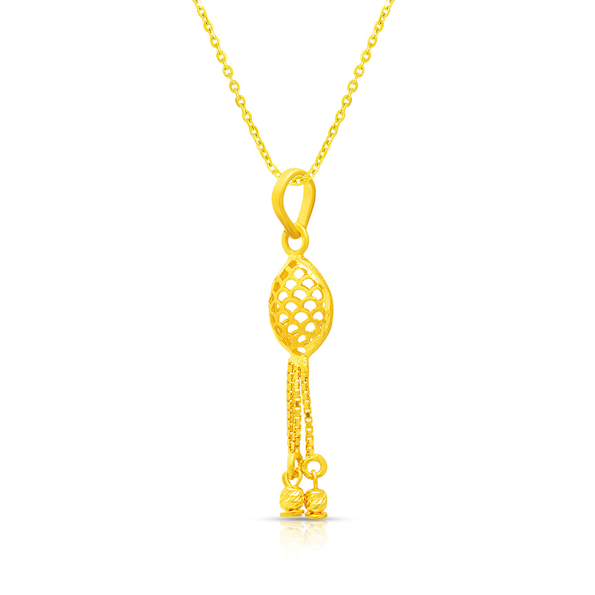 Magnetic Mesh Gold Pendant 22K