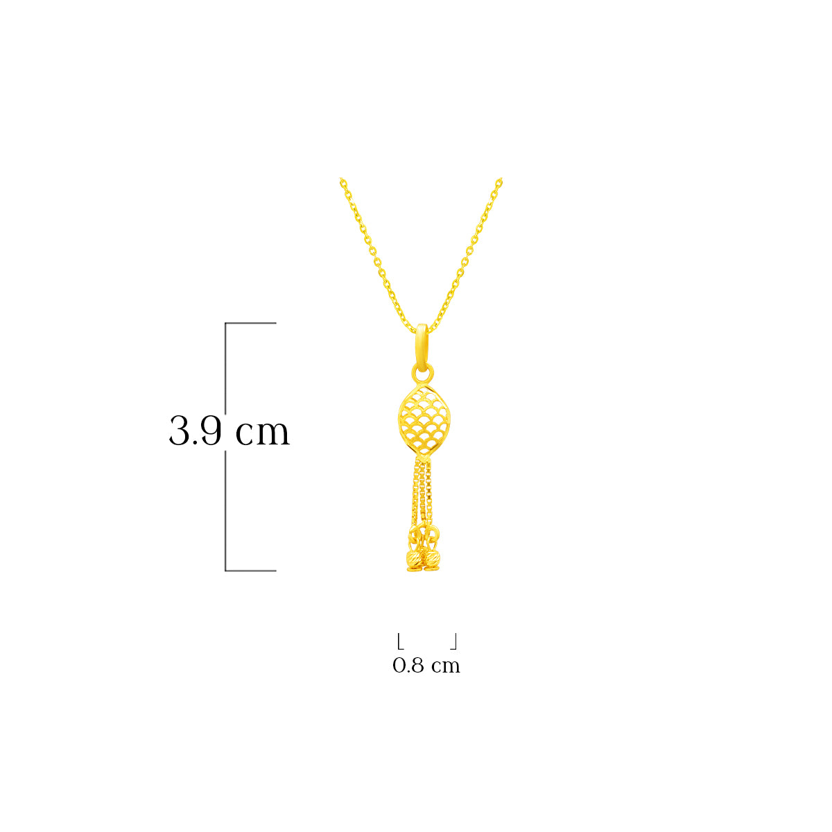 Magnetic Mesh Gold Pendant 22K