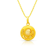 Radiant Sphere Gold Pendant 22K