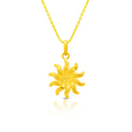 Mesmeric Sunburst Gold Pendant 22K