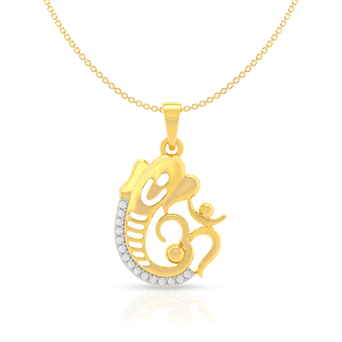 Royal Radiance 14K Gold Om Locket for Men