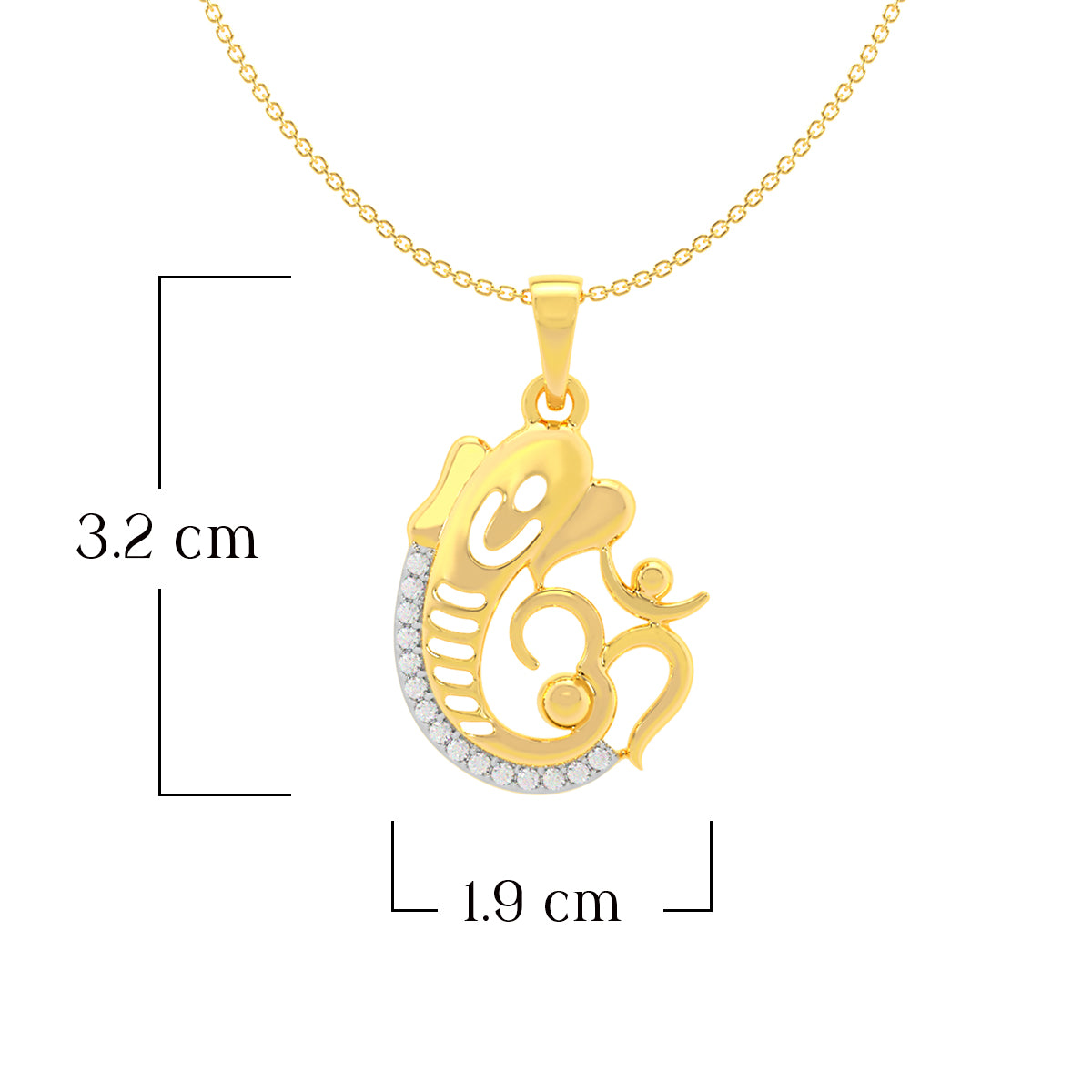 Royal Radiance 14K Gold Om Locket for Men