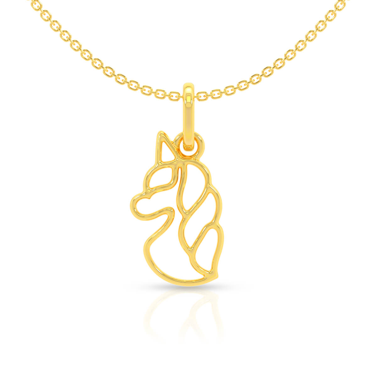 Charming Unicorn 18K Gold Locket for Kids