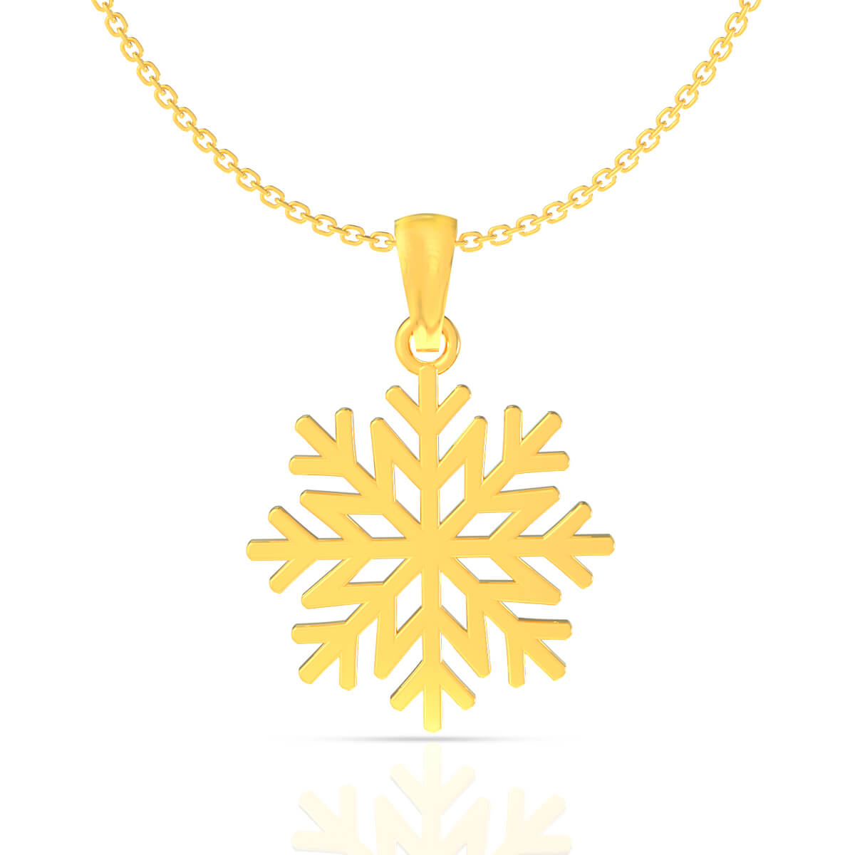 Gleaming Gold Snowflake Pendant