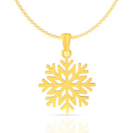 Gleaming Gold Snowflake Pendant