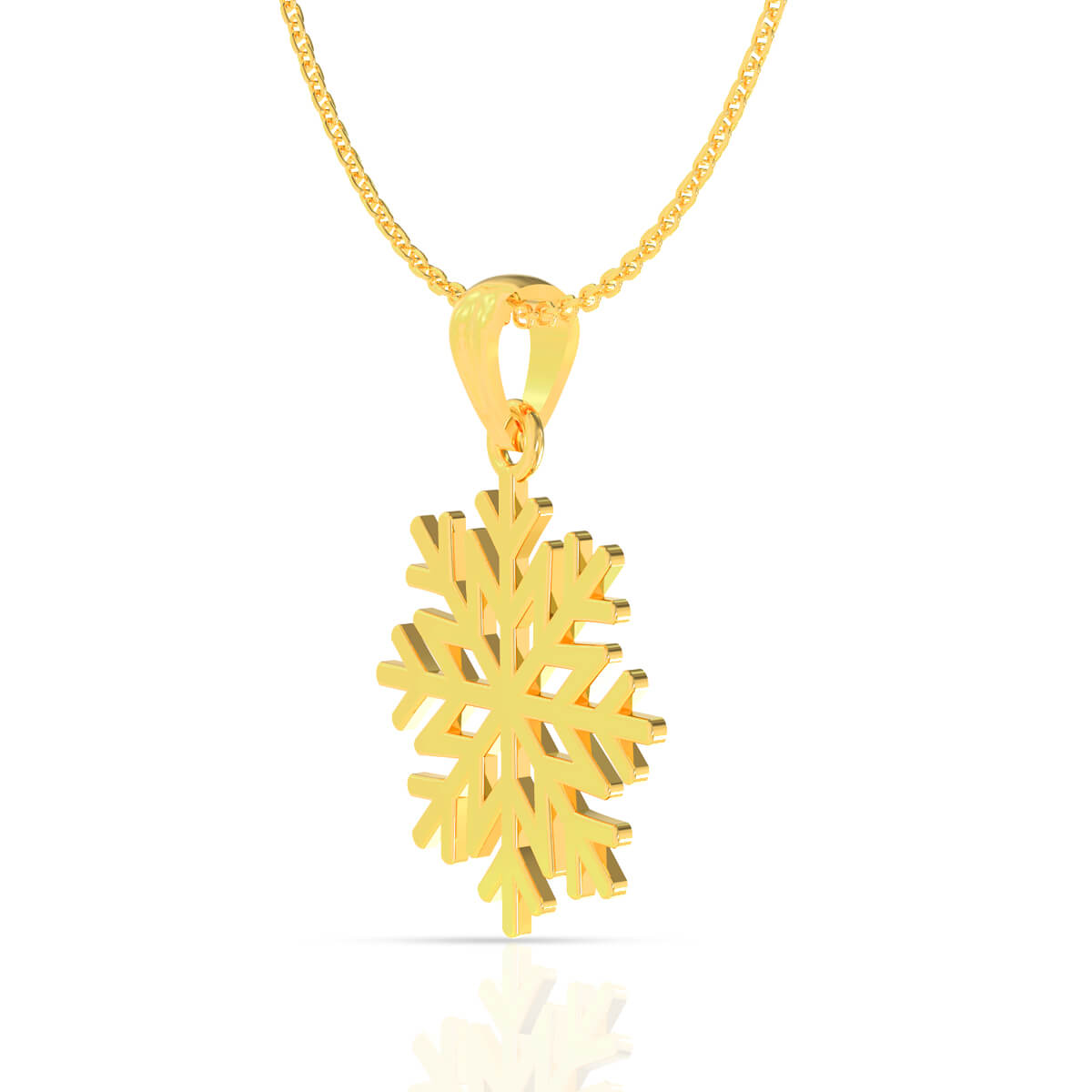 Gleaming Gold Snowflake Pendant