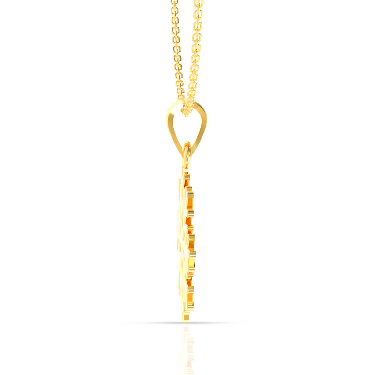 Gleaming Gold Snowflake Pendant