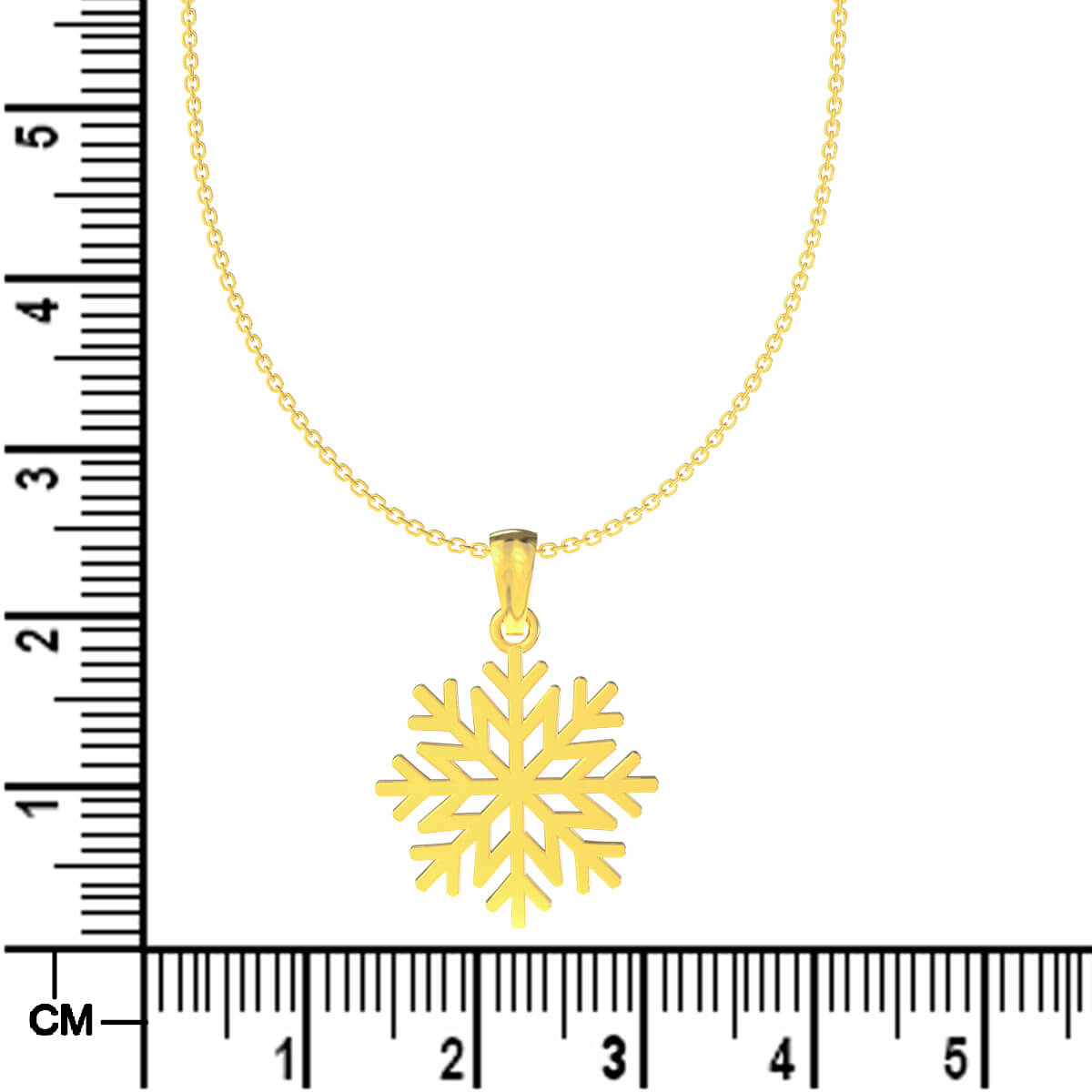 Gleaming Gold Snowflake Pendant