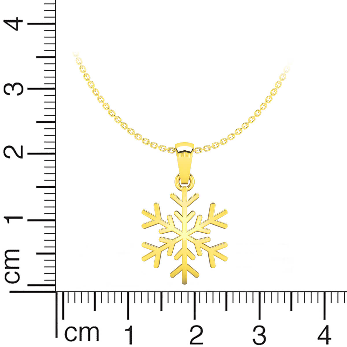 Gleaming Snowflake Gold Pendant