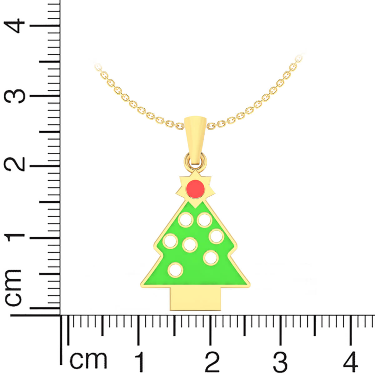 Cute Christmas Tree Gold Kids Locket