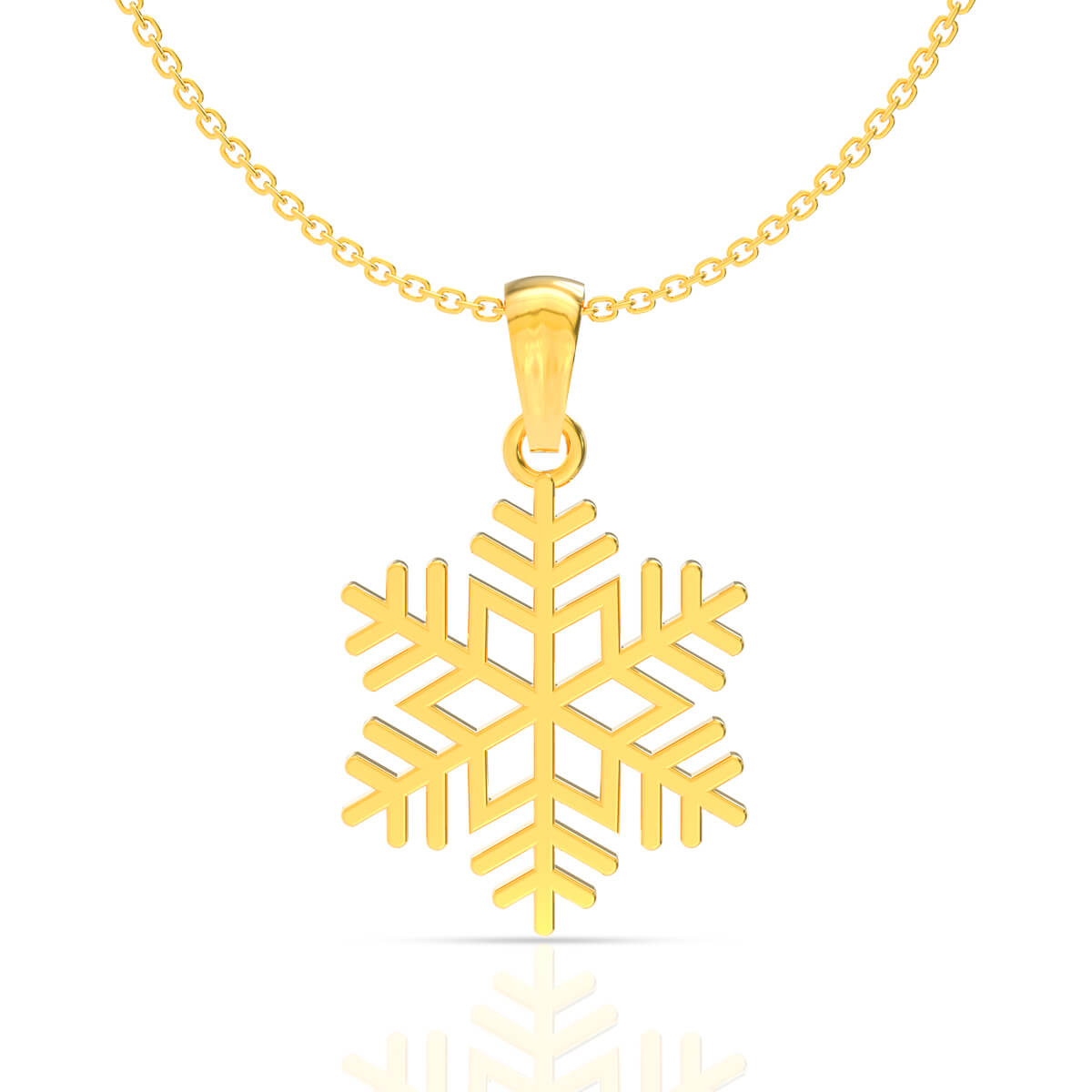 Charming Gold Snowflake Pendant