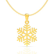 Charming Gold Snowflake Pendant