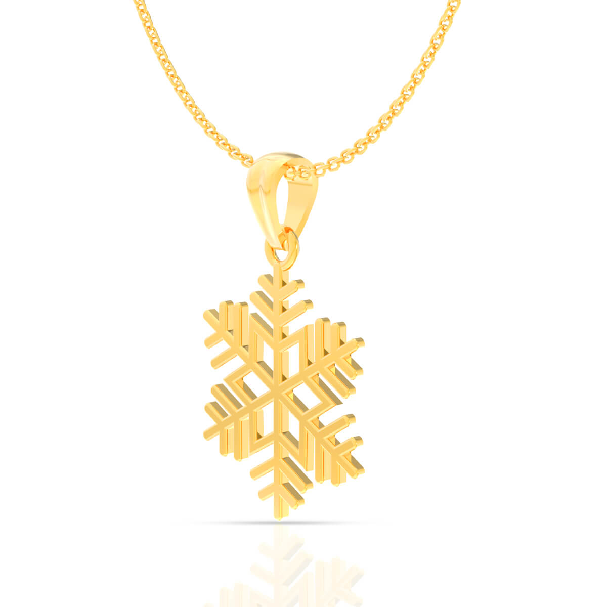 Charming Gold Snowflake Pendant