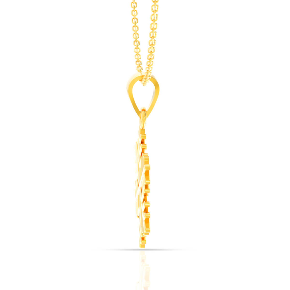Charming Gold Snowflake Pendant