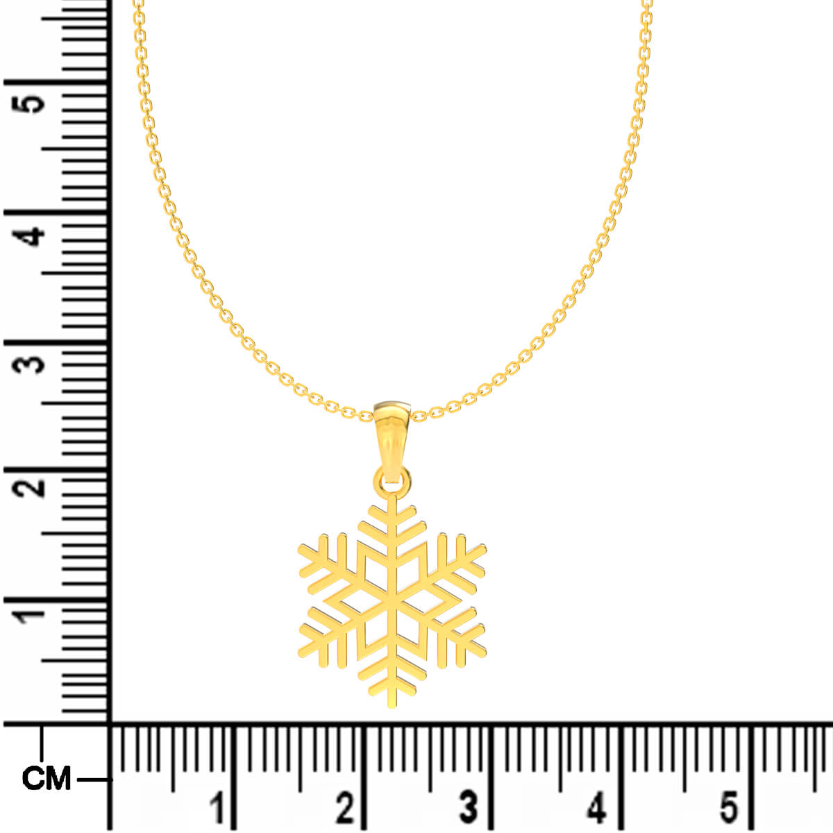 Charming Gold Snowflake Pendant