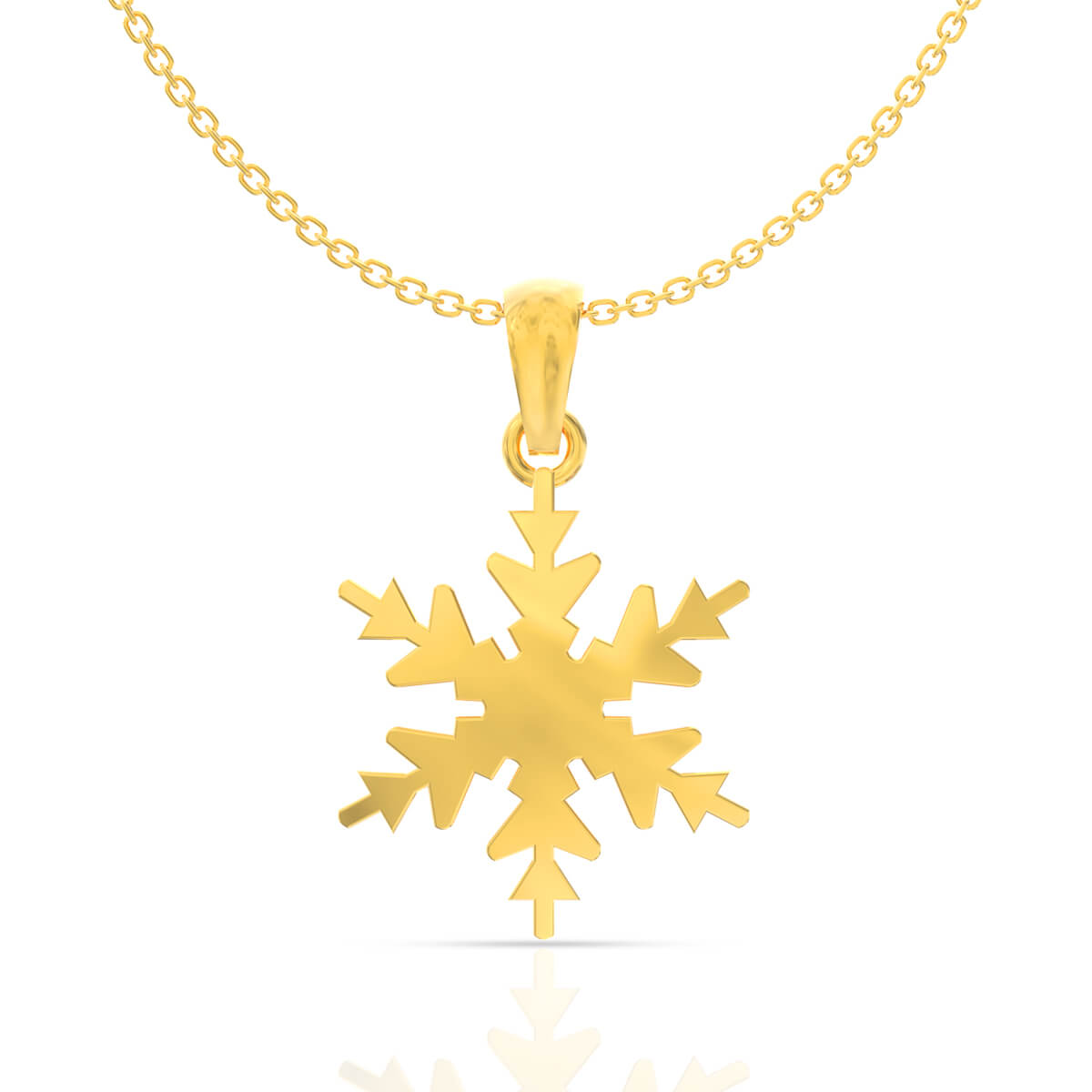 Elegant Gold Snowflake Pendant