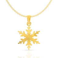 Elegant Gold Snowflake Pendant