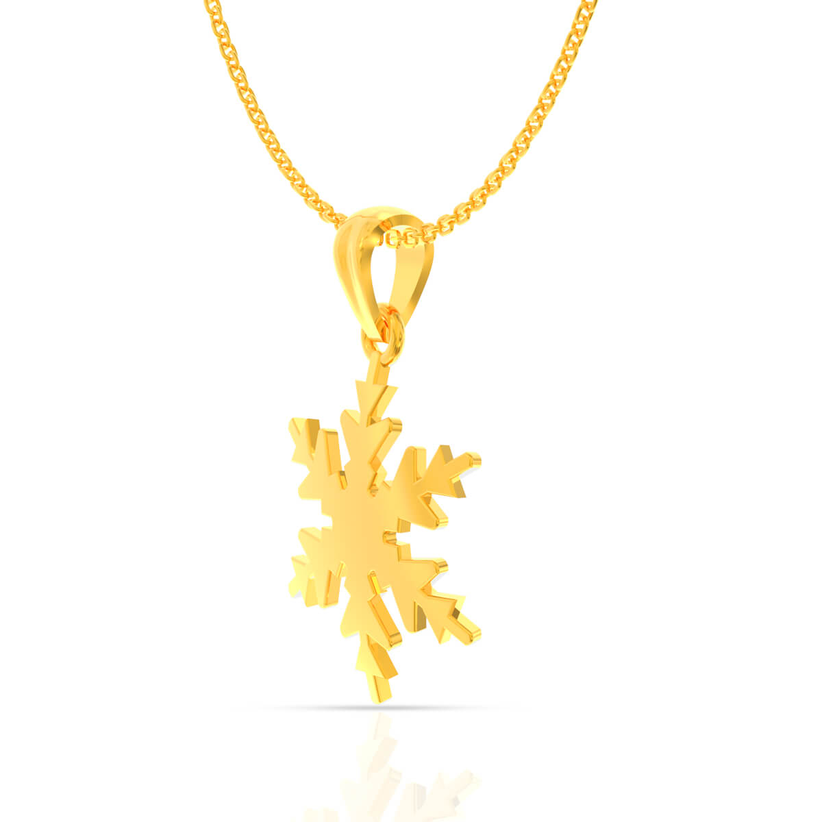 Elegant Gold Snowflake Pendant