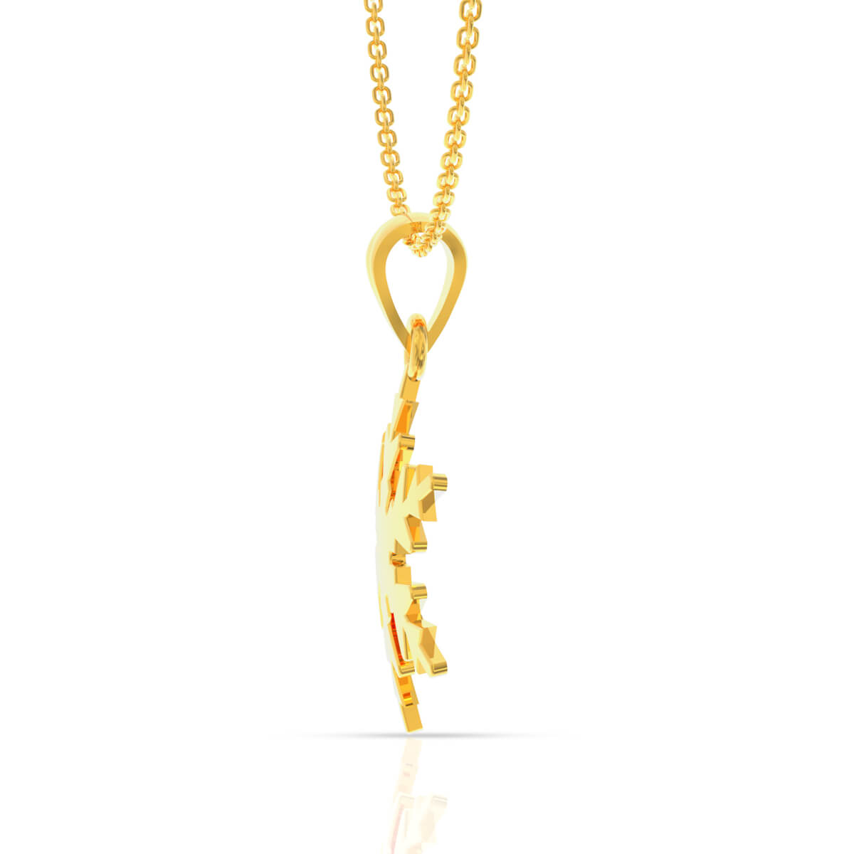 Elegant Gold Snowflake Pendant