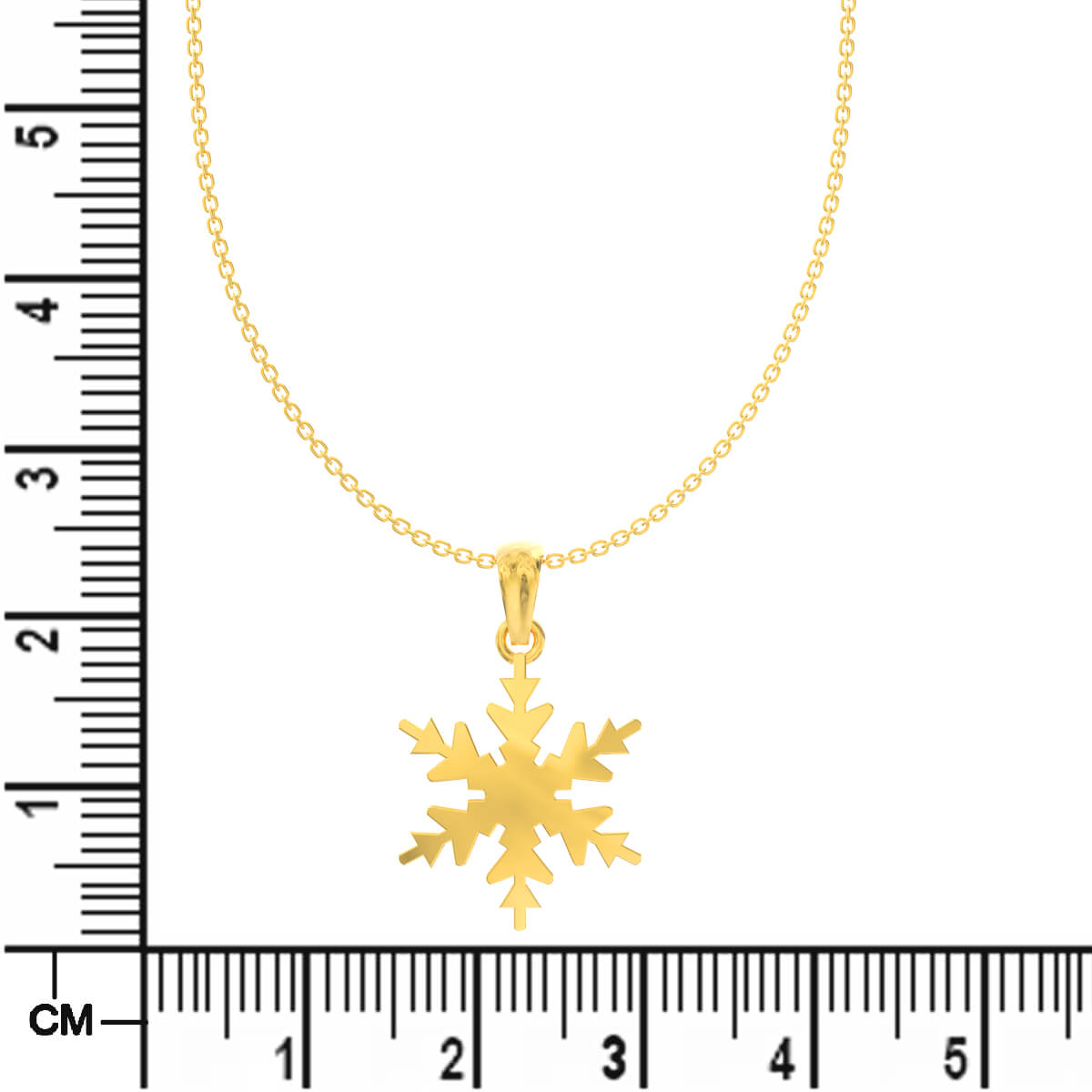 Elegant Gold Snowflake Pendant