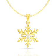 Gleaming Flora Elegance Gold Pendant