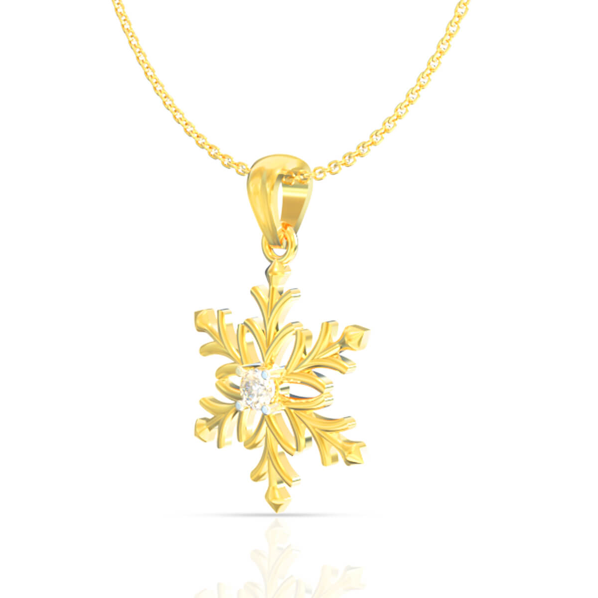 Gleaming Flora Elegance Gold Pendant