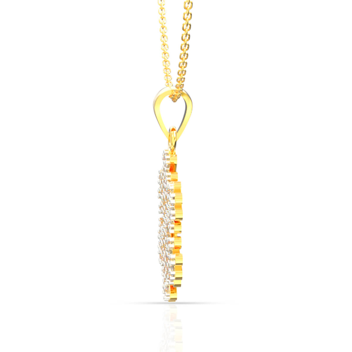 Snowflake Blossom Charm Gold Pendant