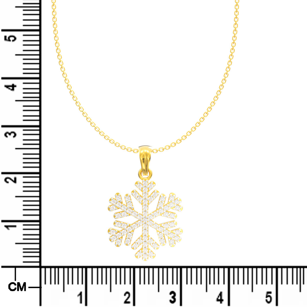 Snowflake Blossom Charm Gold Pendant