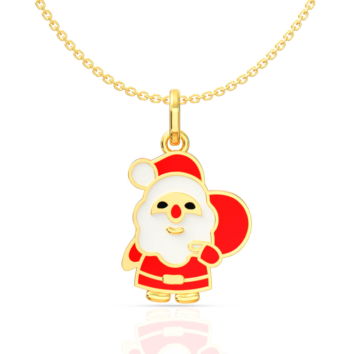 Adorable Santa Clause Gold Kids Locket