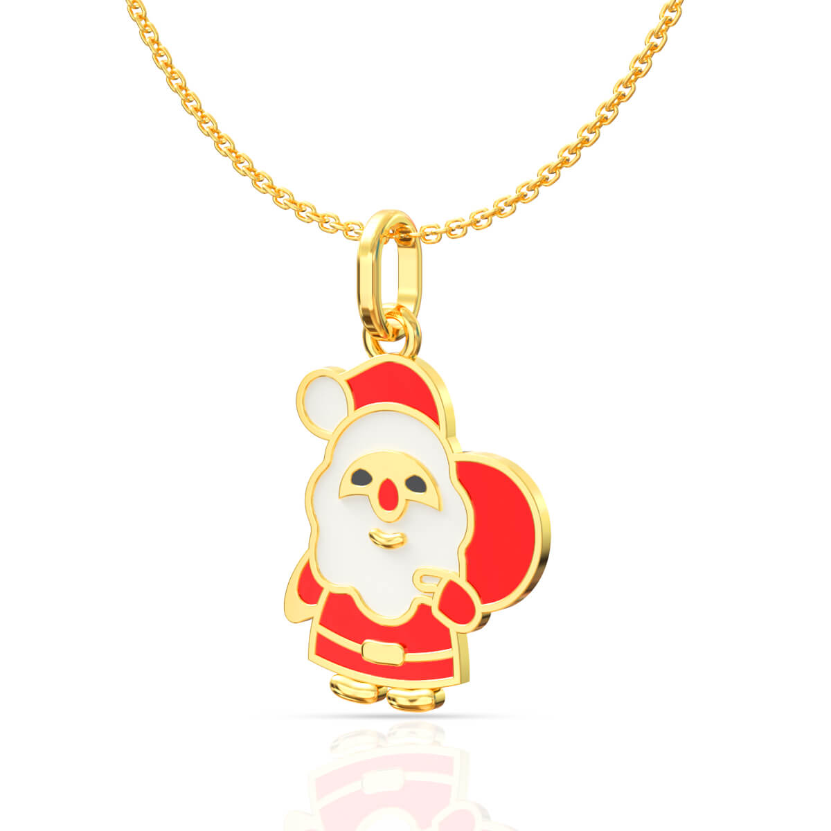 Adorable Santa Clause Gold Kids Locket