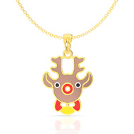 Cute Reindeer Gold Kids Locket
